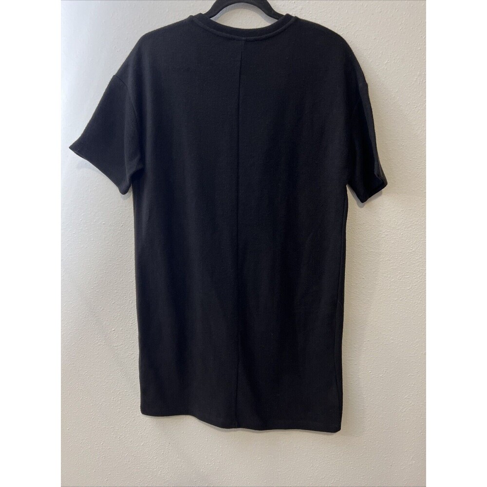 Zara Trafaluc Dress S Womens Black Floral Mini Shift Short Sleeve Sweater NWT - Picture 10 of 13
